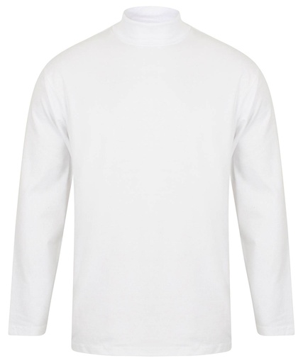 [HB020WHITS] Long sleeve roll neck top (White, S)