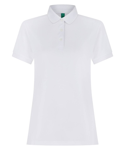 [HB466WHITXS] Women's recycled polyester polo shirt (White, XS)