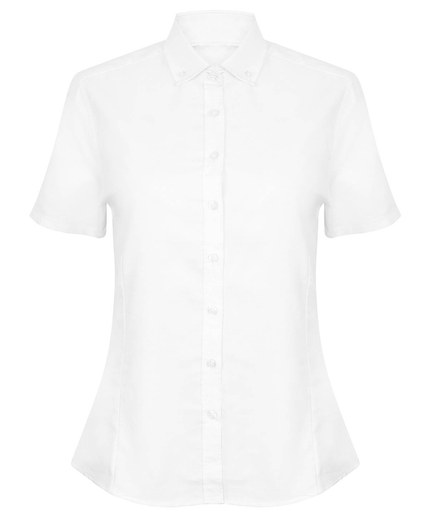 Women's modern short sleeve Oxford shirt