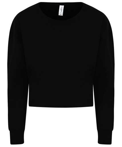 [JH035DPBKXS] XS, Deep Black (Women's cropped sweat) 