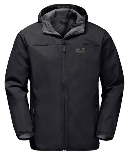 [JW007BLACS] Hooded softshell jacket (OL) (Black, S)