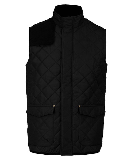 [K6124BKBKS] Men's quilted bodywarmer (Black/Black, S)