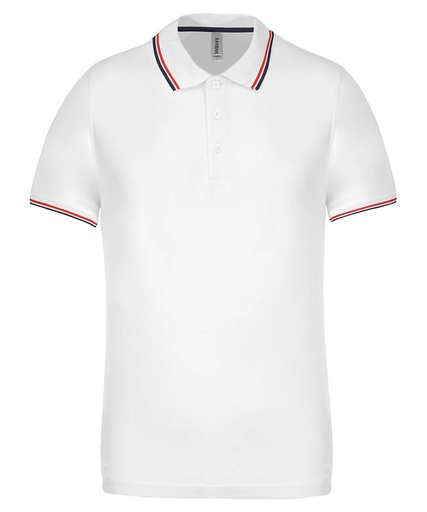 [KB250WHITS] Short sleeve polo shirt (White, S)