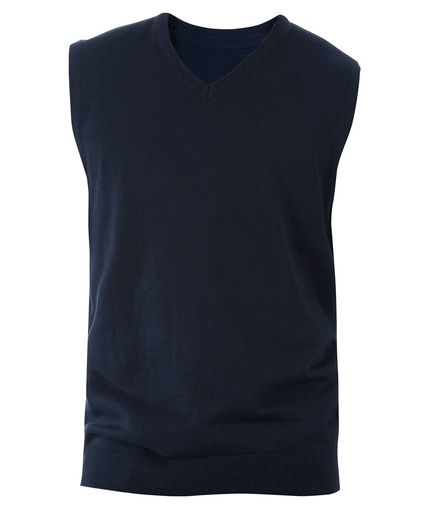 [KB969NAVYS] Men's sleeveless V-neck jumper (Navy, S)