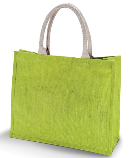 [KI011LIME] Jute beach bag. (Lime)