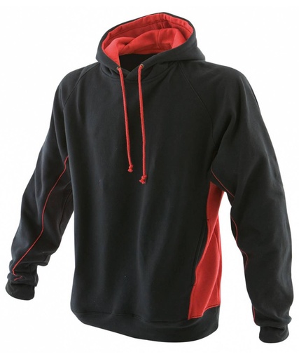 [LV335BKRDS] Pullover hoodie LV335 (Black/Red, S)