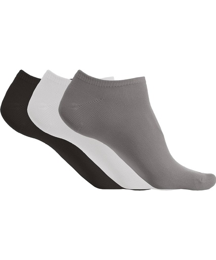 [PA033SGWB35.5] Microfibre sneaker socks (3 pairs per pack) (Socks UK 3/5.5)