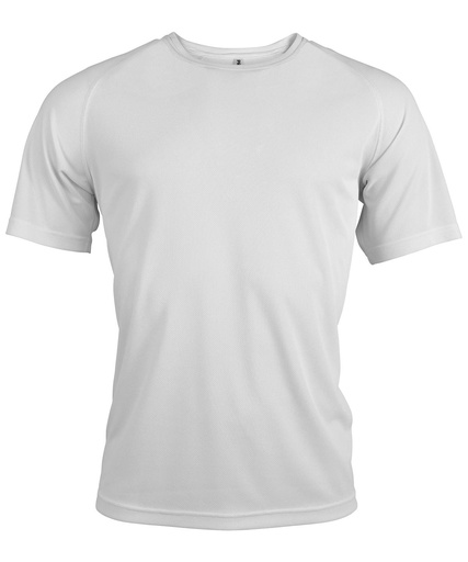 [PA438WHITS] Men's short-sleeved sports T-shirt (White, S)