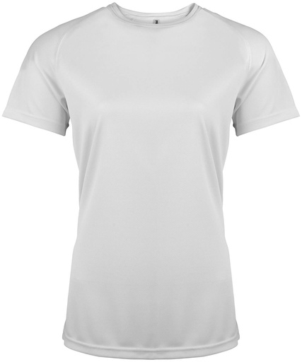 [PA439WHITS] Ladies' short-sleeved sports T-shirt (White, S)