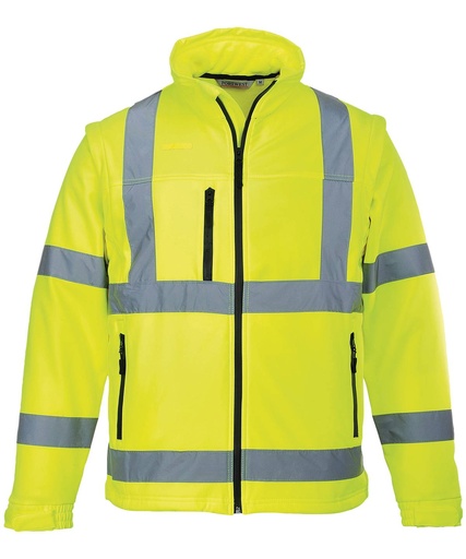 [PW092YELLS] Hi-vis softshell jacket (3L) (S428) (Yellow, S)