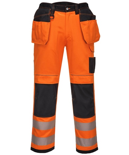 [PW367ORBK30R] PW3 Hi-vis holster work trousers (T501) regular fit (Orange/Black, 30 Reg)