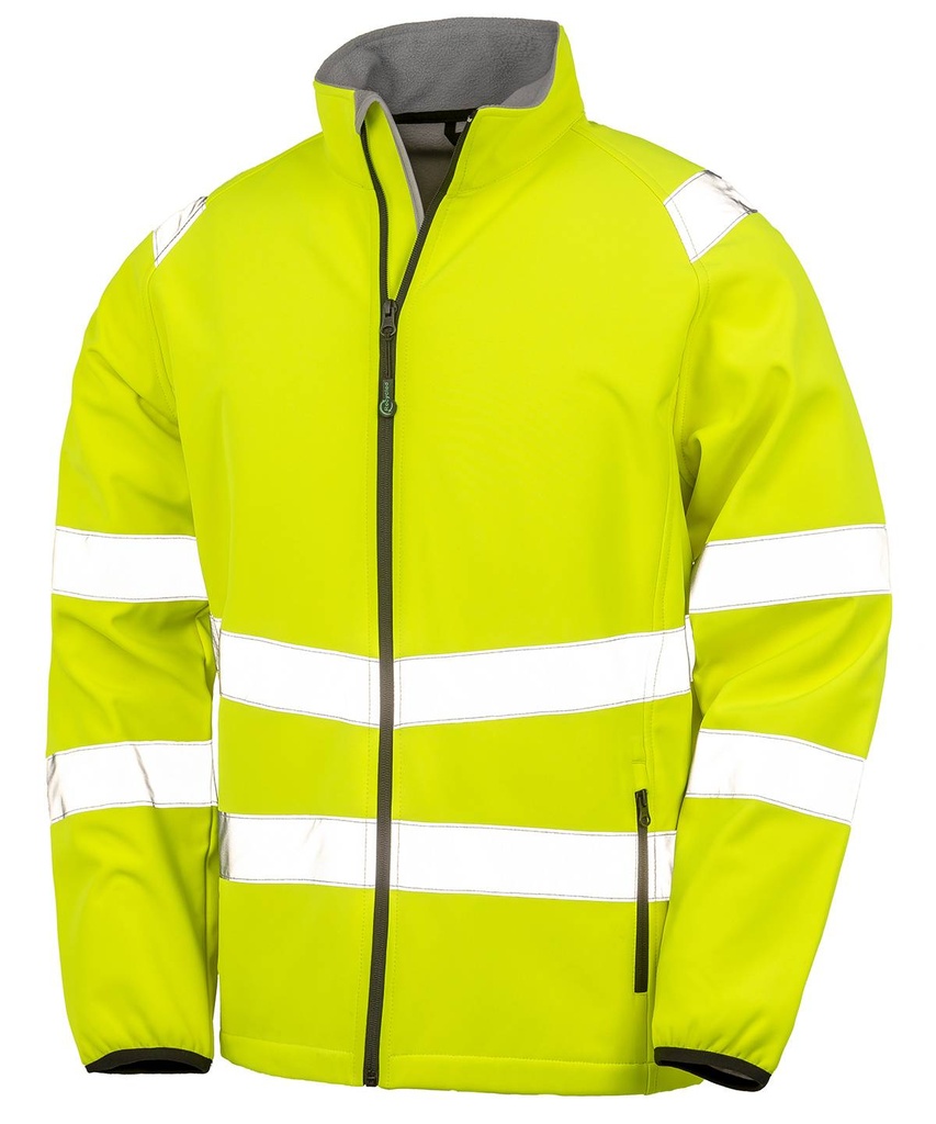 Recycled 2-layer printable safety softshell