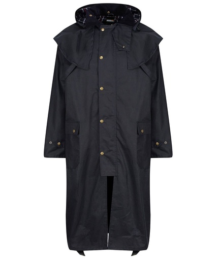 [RG172NAVYS] Cranbrook caped wax riding jacket (Navy, S)