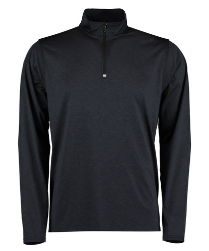 [RH006BKHEXS] Hyper mid-layer ¼ zip Rhino skin performance top (Black Heather, XS)