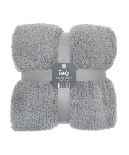 [RI010GREY] The Ribbon teddy bear fabric throw (Grey)