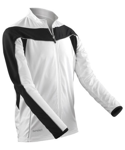 [S255MWHBKS] Spiro bikewear long sleeve performance top (White/Black, S)