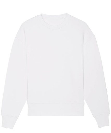 [SX108WHITXS] Radder oversized brushed crewneck (STSU857) (White, XS)