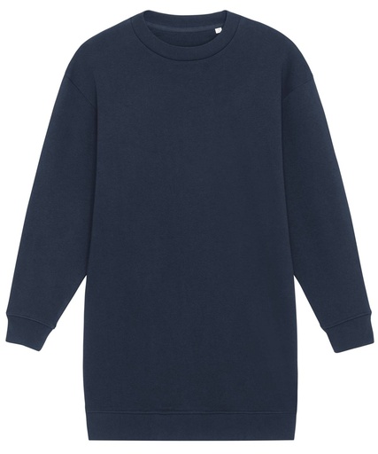 [SX122FNAVXS] Stella Kicker women's crew neck oversized dress (STDW161) (French Navy, XS)