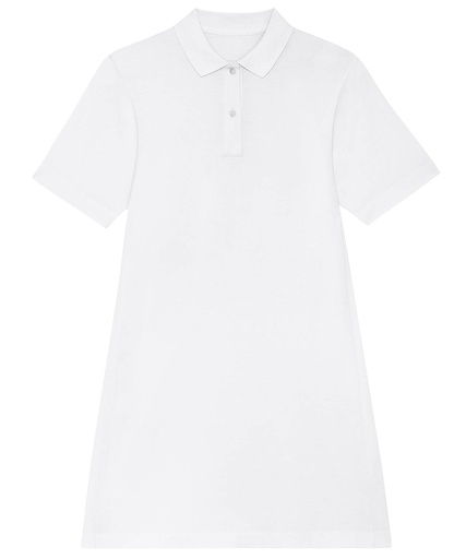 [SX123WHITXS] Stella Paiger women's piqué polo dress (STDW162) (White, XS)