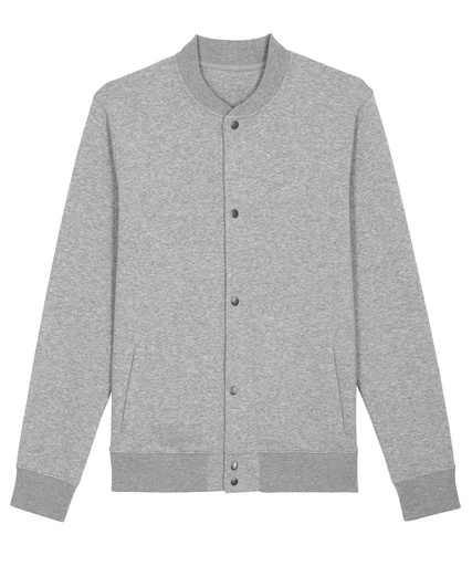 [SX132HGREXS] Bounder unisex bomber sweashirt (STSU806) (Heather Grey, XS)