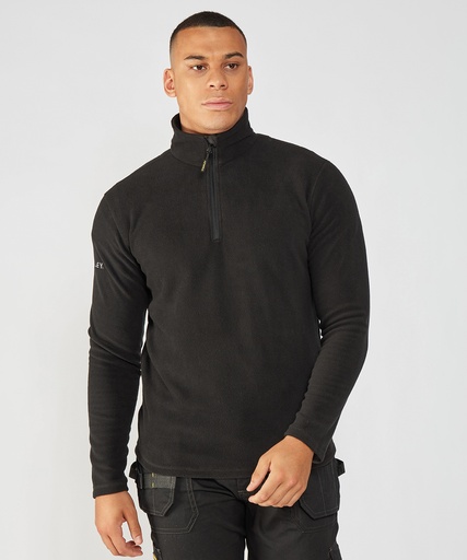 [SY024BLACS] Hobson ¼-zip microfleece (S)