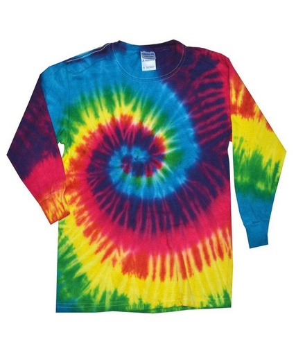 [TD15MRBOWS] Long sleeve tie-dye T (Rainbow, S)