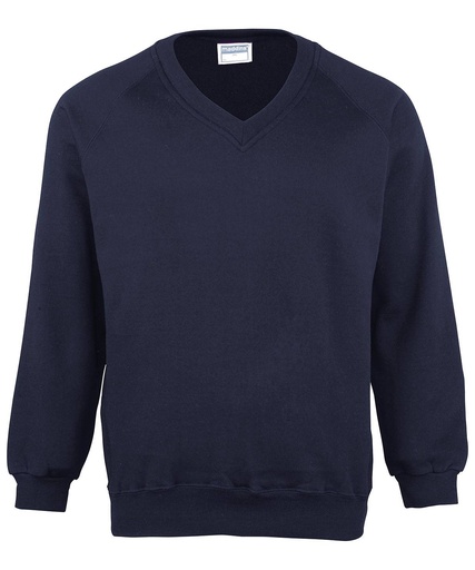 [MD02MNAVYS] Coloursure™ v-neck sweatshirt (Navy, S)