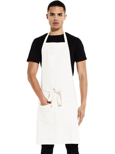 [SA77-NL] Recycled Unisex Bib Apron with Pockets