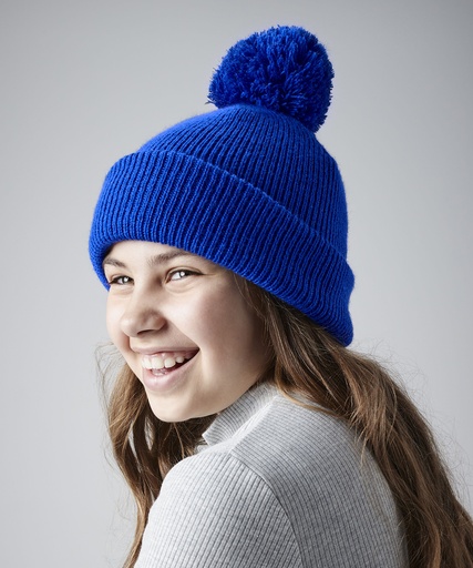 Junior reflective bobble beanie B406B