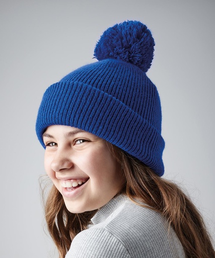 Junior reflective bobble beanie B406B