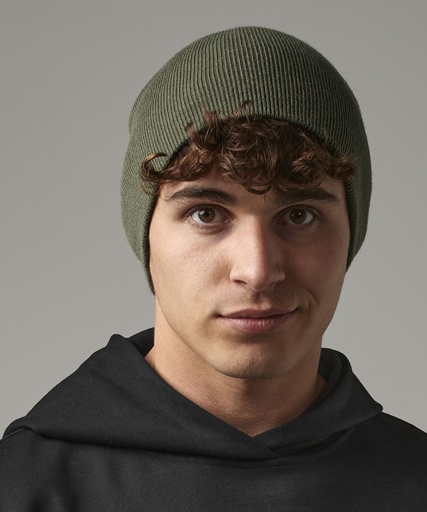 Two-tone pull-on beanie BC044