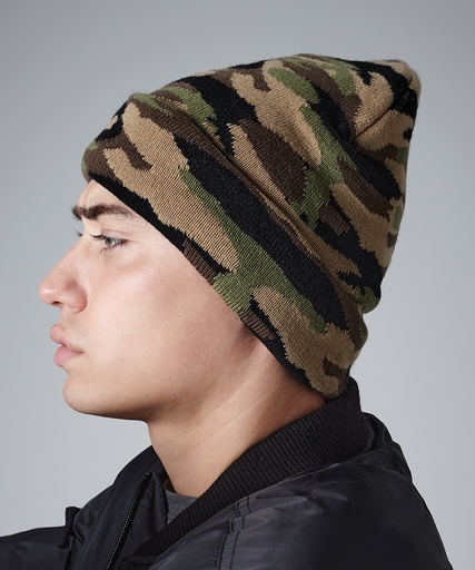 Camo cuffed beanie BC419