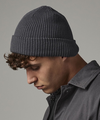 Organic cotton waffle beanie BC52N