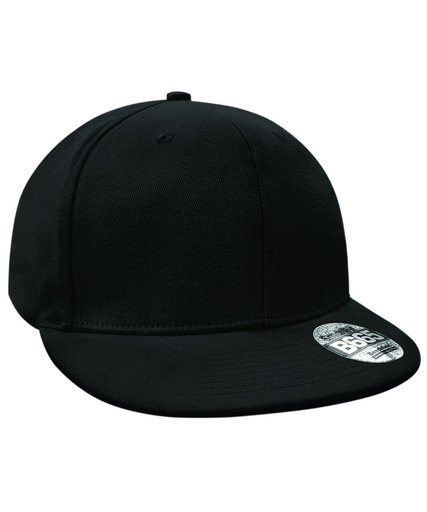 [BC665BLAC] Pro-stretch flat peak cap BC665