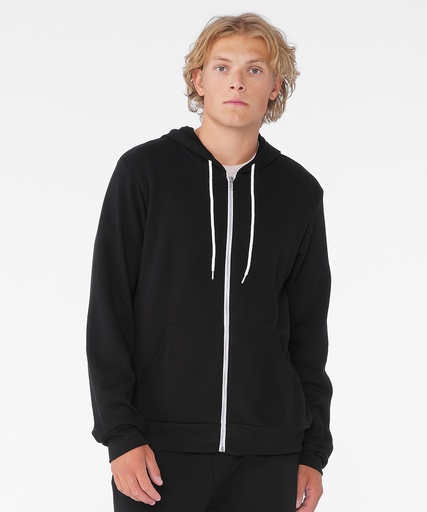 Unisex polycotton fleece full-zip hoodie