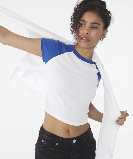 Women's micro rib raglan baby t-shirt