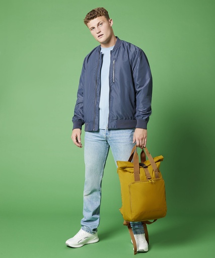 Recycled twin handle roll-top laptop backpack BG18L