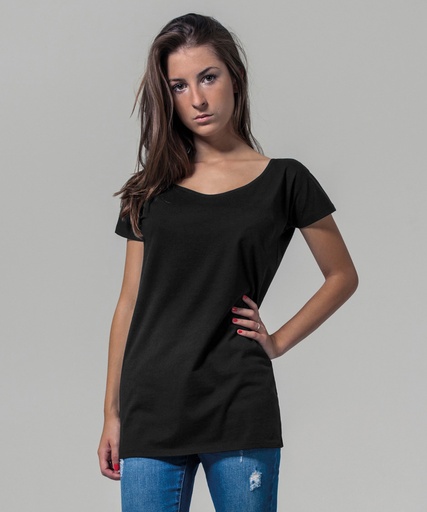 Women's wide neck tee BY039
