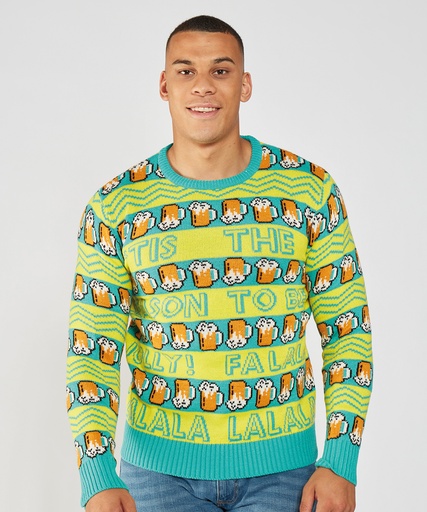Unisex loud Christmas jumper, blank, as sold before printing