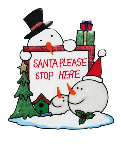 [CS309ASSO] 'Santa stop here' window cling