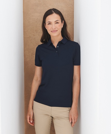 Women's recycled polyester polo shirt