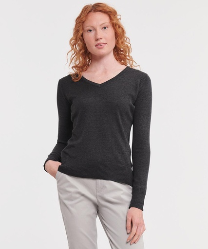Women's v-neck knitted sweater J710F