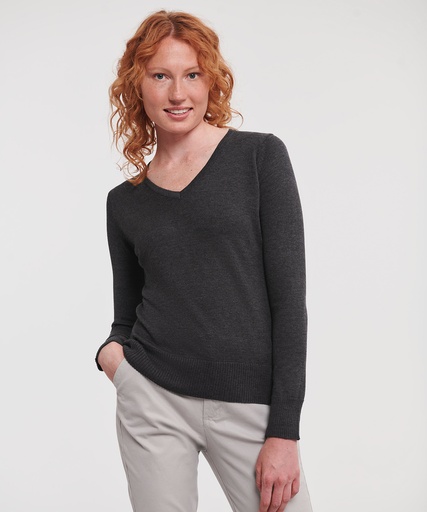 Women's v-neck knitted sweater J710F