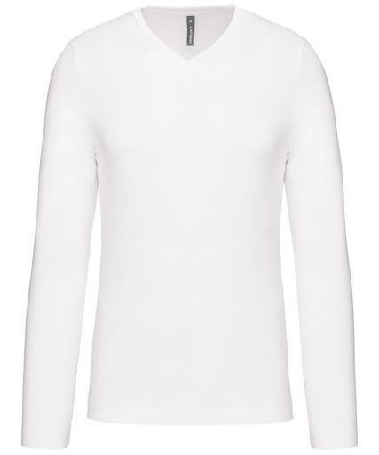 Men's long-sleeved V-neck T-shirt
