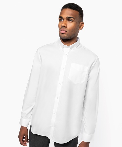 Men's long-sleeved Oxford shirt