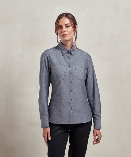 Women's Chambray shirt, organic and Fairtrade certified