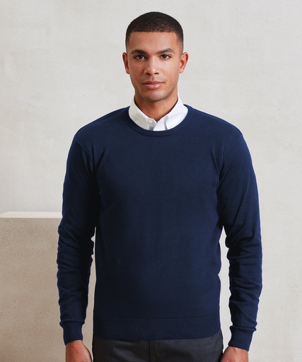 Crew neck knitted sweater, blank, as sold before printing