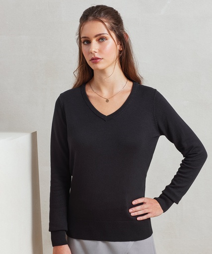 Women's v-neck knitted sweater PR696