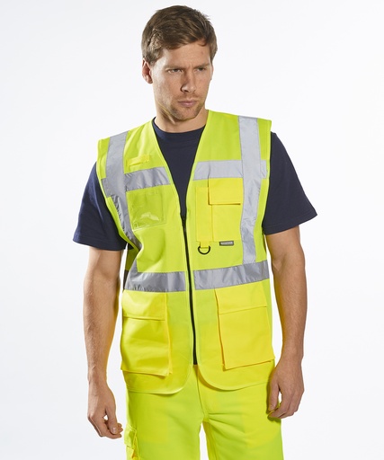 Hi-vis executive vest, blank, as sold before printing