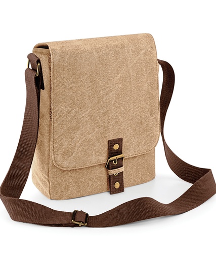 [QD624SAHA] Vintage canvas iPad/tablet reporter